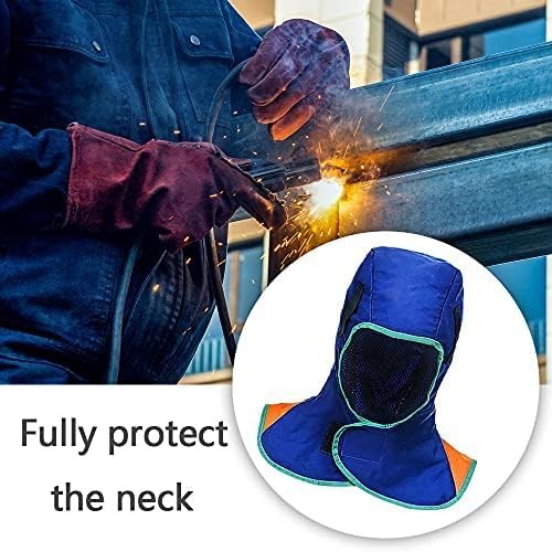 Welding Hood Fireproof Washable Neck Protector Face Shield Cotton Mask