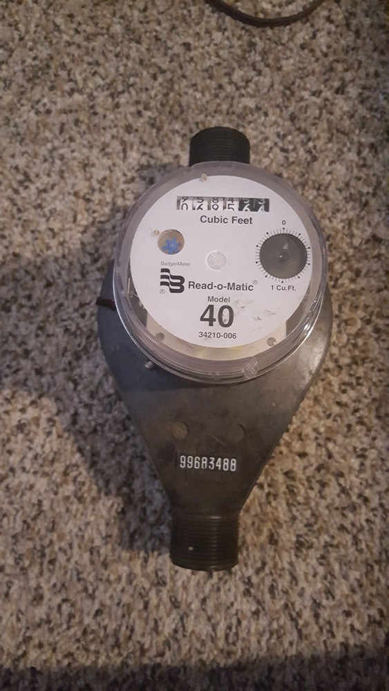 BADGER METER, WATER METER, NSF-61, RECORDALL MODEL 40,