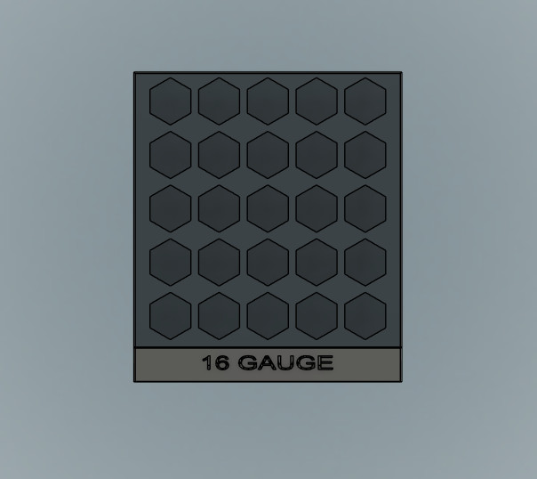 16 GA Shot Shell Reloading Block 25 Shot Durable High Strength Plastic