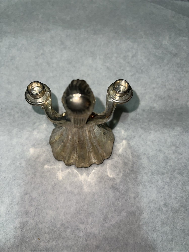 Vintage Silver Choir Boy Candlestick Holder