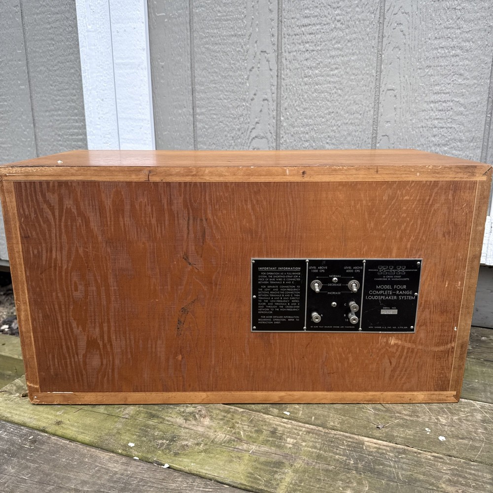 KLH Model Four Complete Range loudspeaker system. (1) Tested And Working