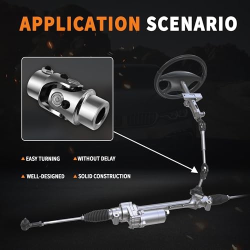 3/4"-36 Spline X 3/4" DD Steering Universal U Joint Single Steering Chrome