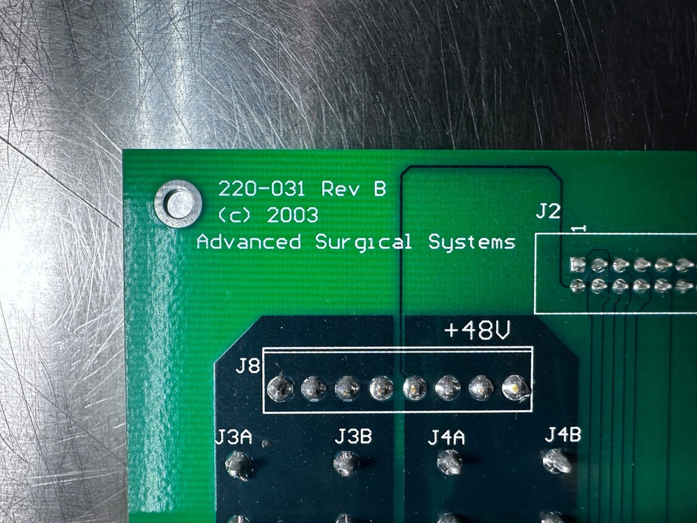 Advanced Surgical Systems RF Generator Power Interface PCB – P/N 220-031 Rev B