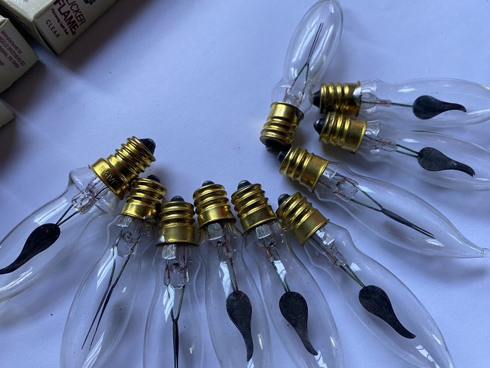 10 Abco 3 Watt Flicker Flame Flickering Light Bulb 03661 NOS