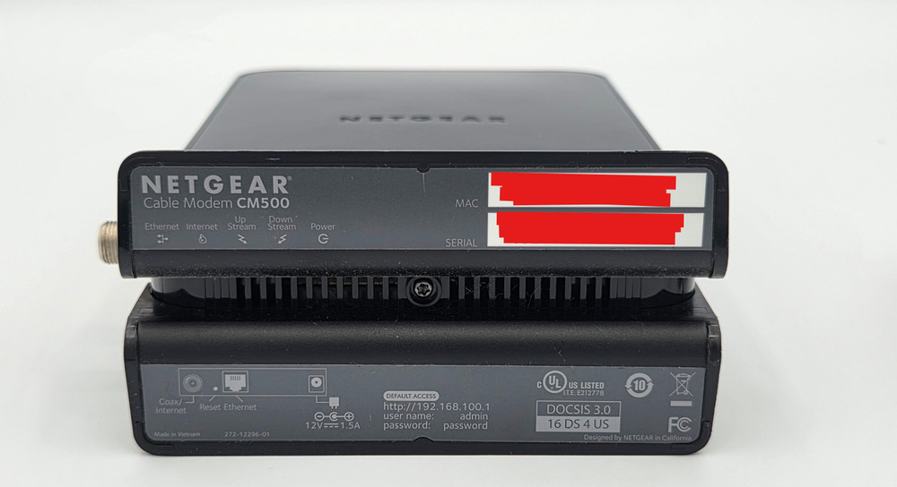 NETGEAR Cable Modem (CM500 DOCSIS 3.0) - Excellent!