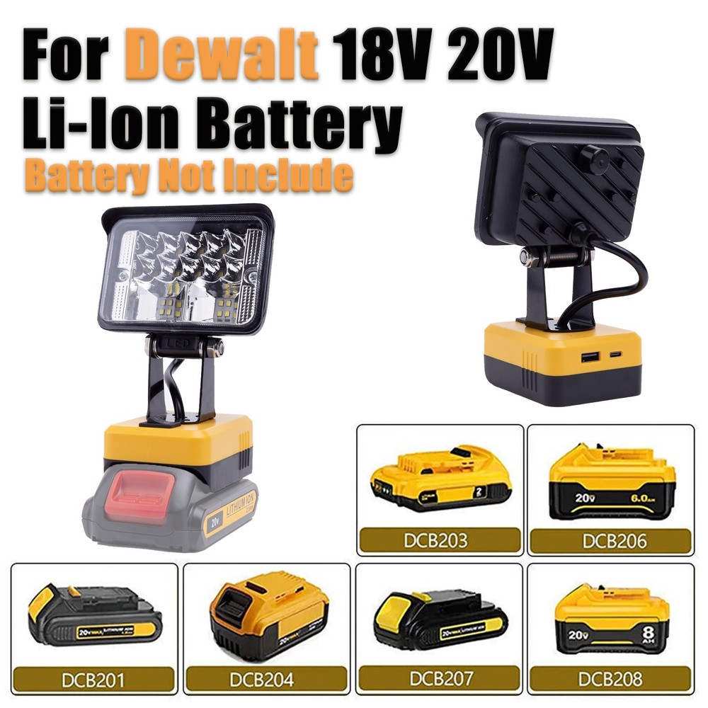 LED Work light for Dewalt 20V Max Portable Flood Light Flashlight Tool Only