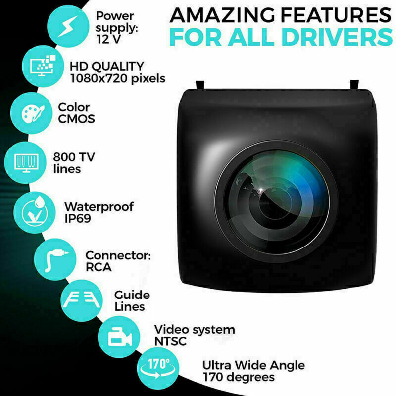 Car License Plate Mount Car Rear View Front Backup Reverse Camera Kits