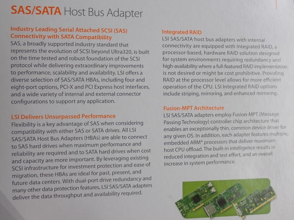 NEW LSI SAS3801E Host Bus Controller NEW