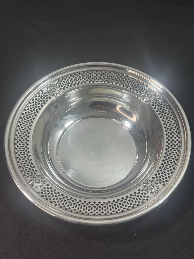 Sterling Silver Bowl Signed  M  606 No Monogram