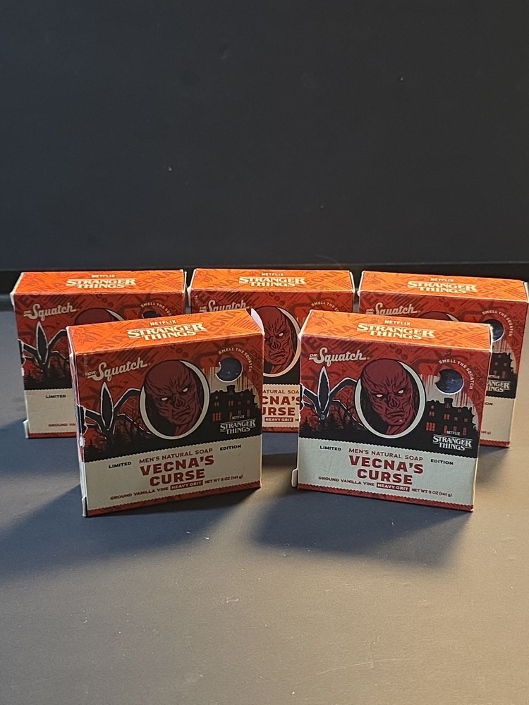 5 Pack -Dr. Squatch Stranger Things Vecna's Curse Soap Limited Edition 5 oz