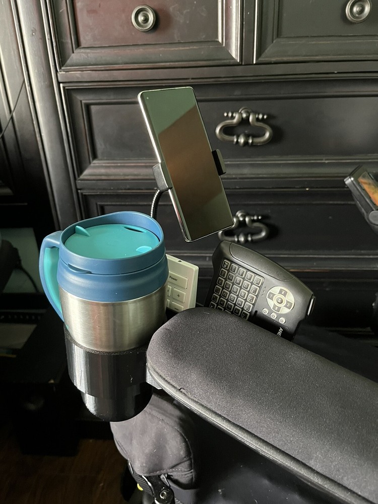 Cup Holder + Phone Holder + Basket Set Designed for Quantum Power Chairs