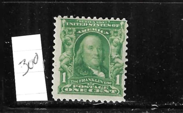 US #300  1902-03 FRANKLIN 1C (GREEN)- MINT NEVER HINGED