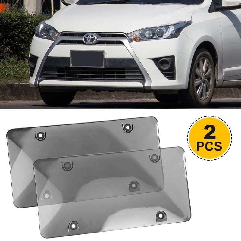 2pcs Black Shatterproof Licence Plate  Cover Universal Licence Plate Protector