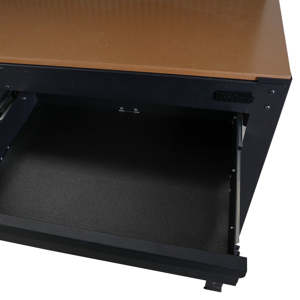 Hyper Tough 48" Steel Workbench 2 Drawers Pegboard Mesh Storage Shelf