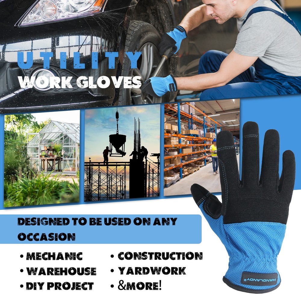 HANDLANDY Utility Mechanic Working Gloves