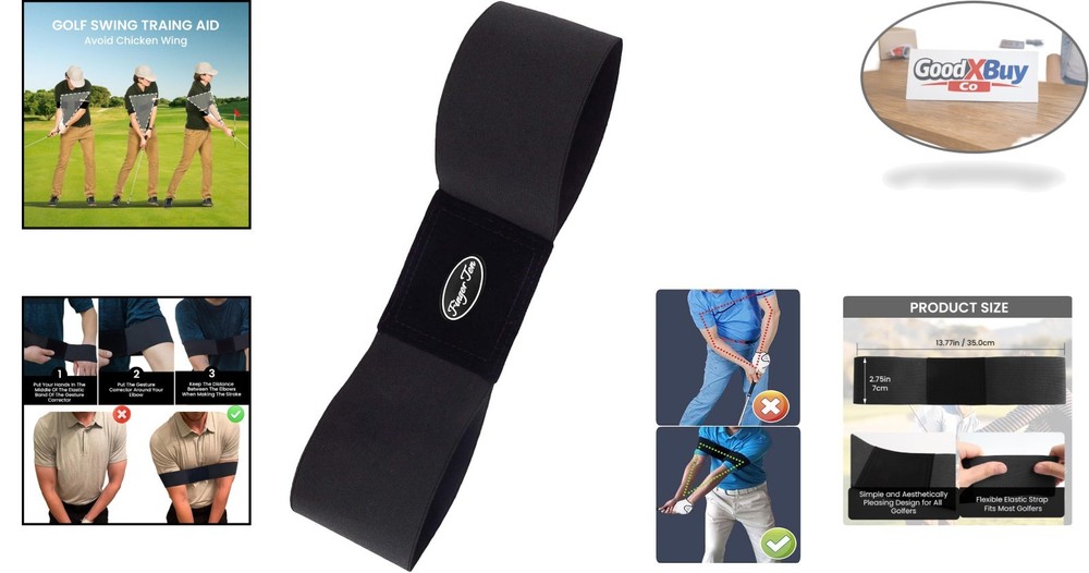 Wrist Hinge Golf Swing Trainer Arm Band with Smartball Correction Tool