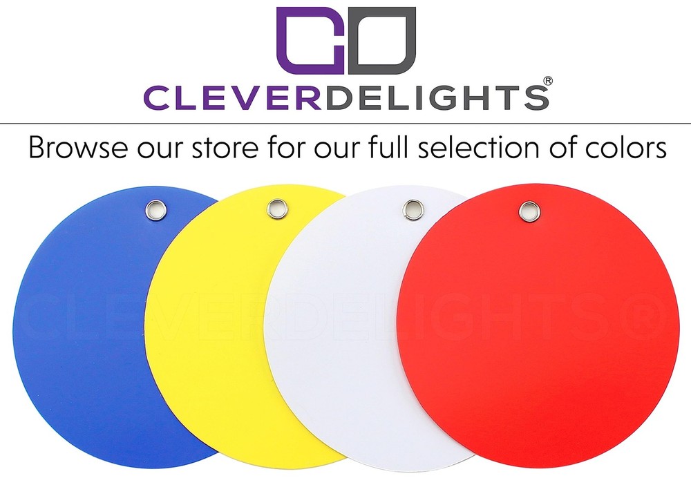 Yellow Plastic Tags - 3" Round - 50 Pack - Waterproof and Tear-Resistant