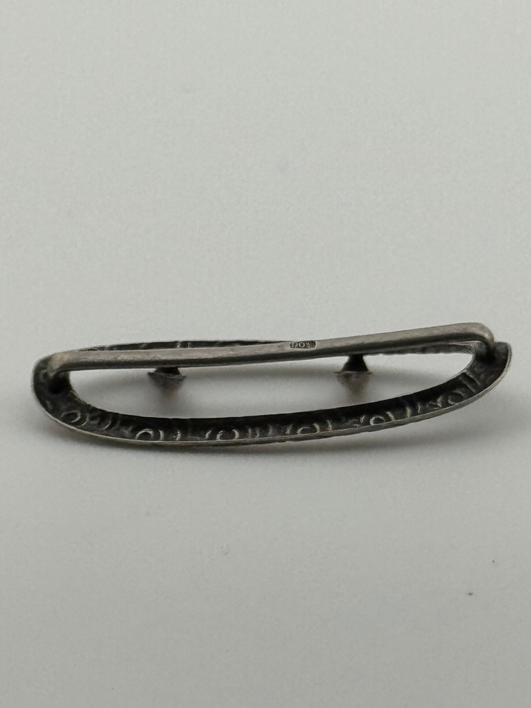 Antique 800 Silver Shoe Buckle Shaped Slide