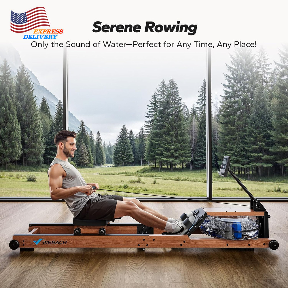Water Rowing Machines Foldable Row Machine with 400LBS Weight Capacity