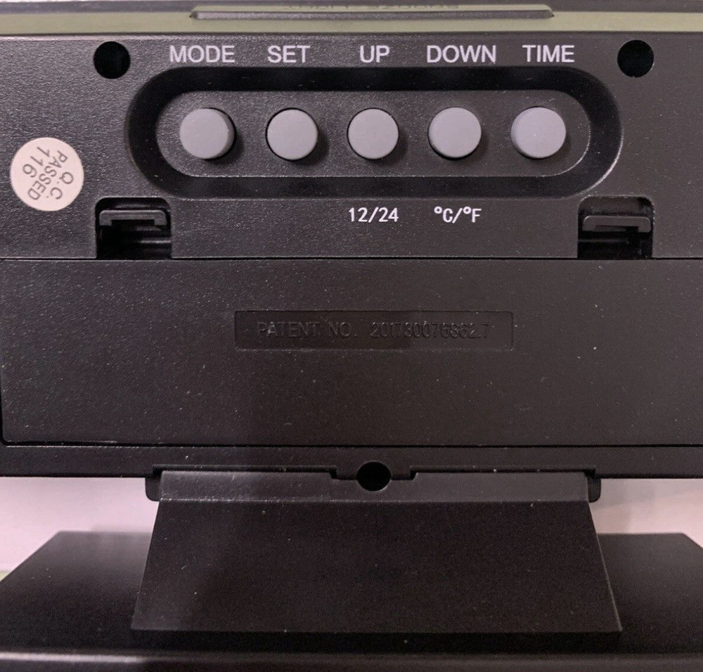 Design Innovative Functional 0006SV Large Light Up LCD Clock