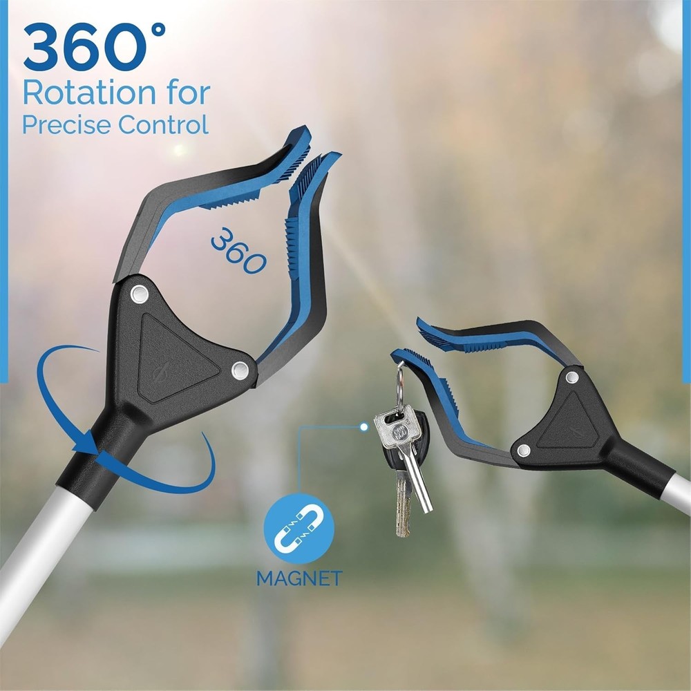 Extra Strength 2024 PowerGrip T9 Foldable Grabber Tool with 96 Grip Points