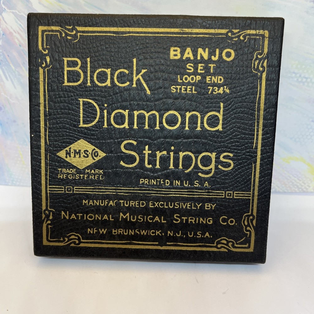 Black Diamond Strings Vtg Banjo Set Loop End Steel 7341/4 Complete All 5 Strings