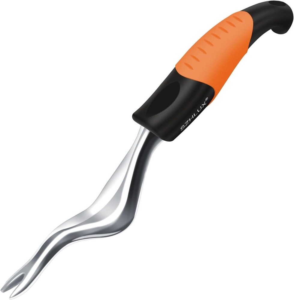 Versatile Weed Puller Tool - Ergonomic Orange Design for Comfortable Gardening