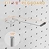 Metal Pegboard Hook 4" 25 Pack Silver