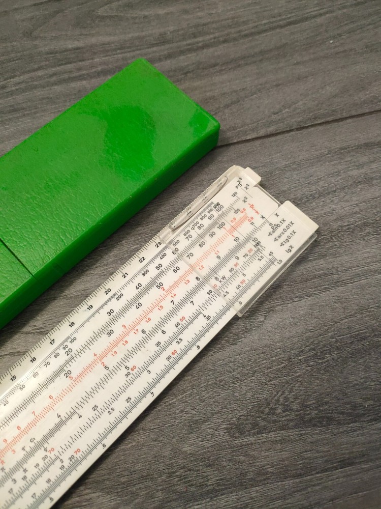 ANTIQUE MILITARY USSR SOVIET LOGARITHMIC SLIDE RULER