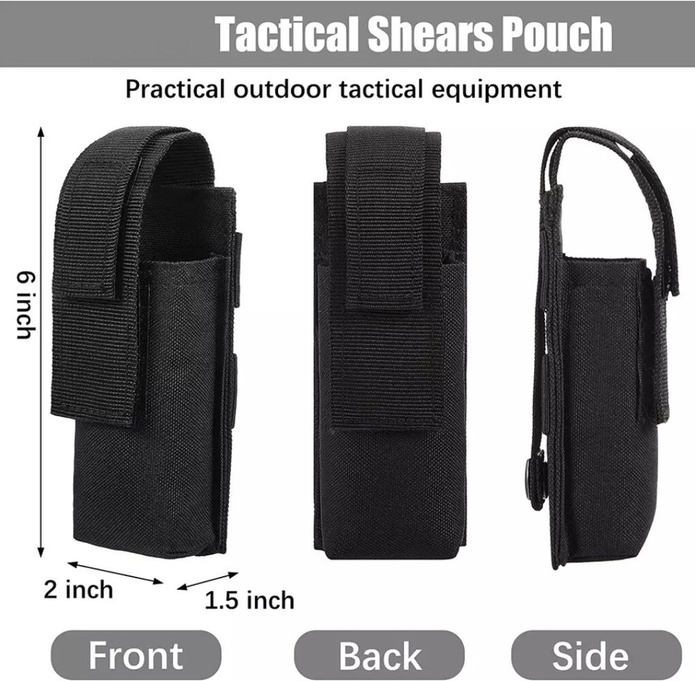Tactical Molle Flashlight Holder Belt Holster Flashlight Pouch Torch Carry Case