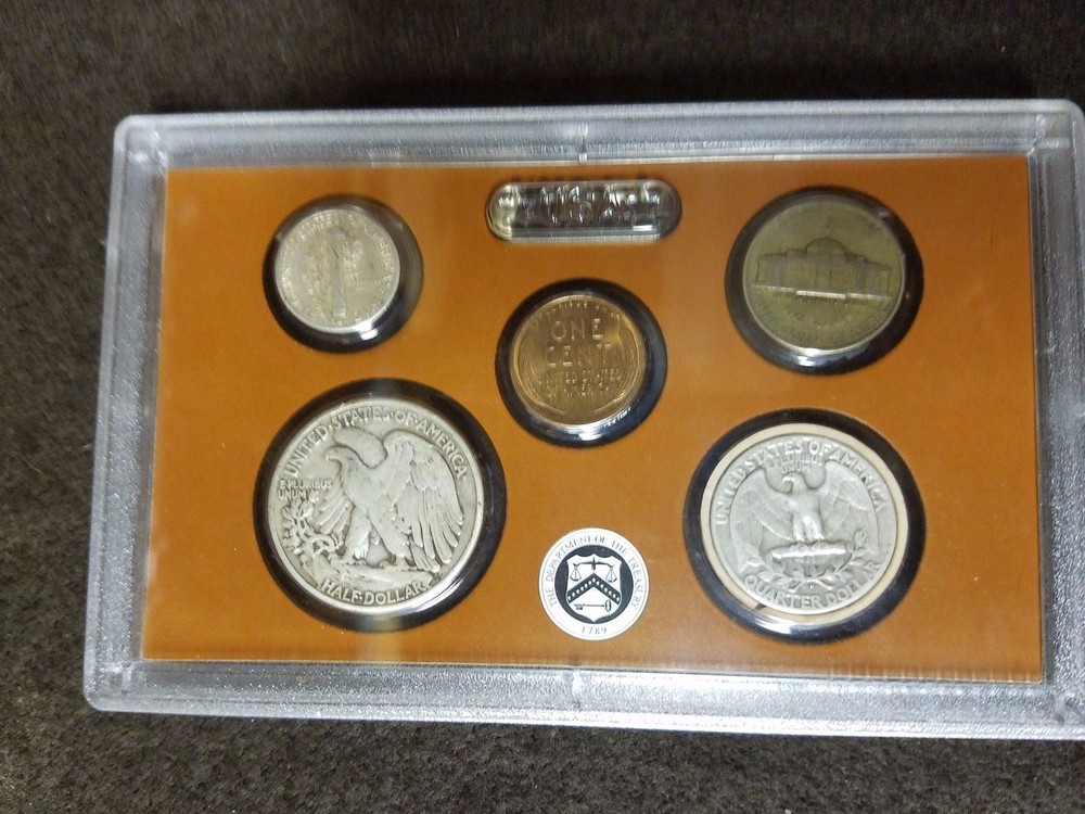 1945 Silver Birth Year Set-90% Silver; Half ,Qtr.and Dime.