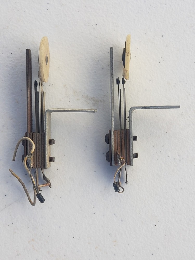 2) White Pinball Playfield Standup Target Used