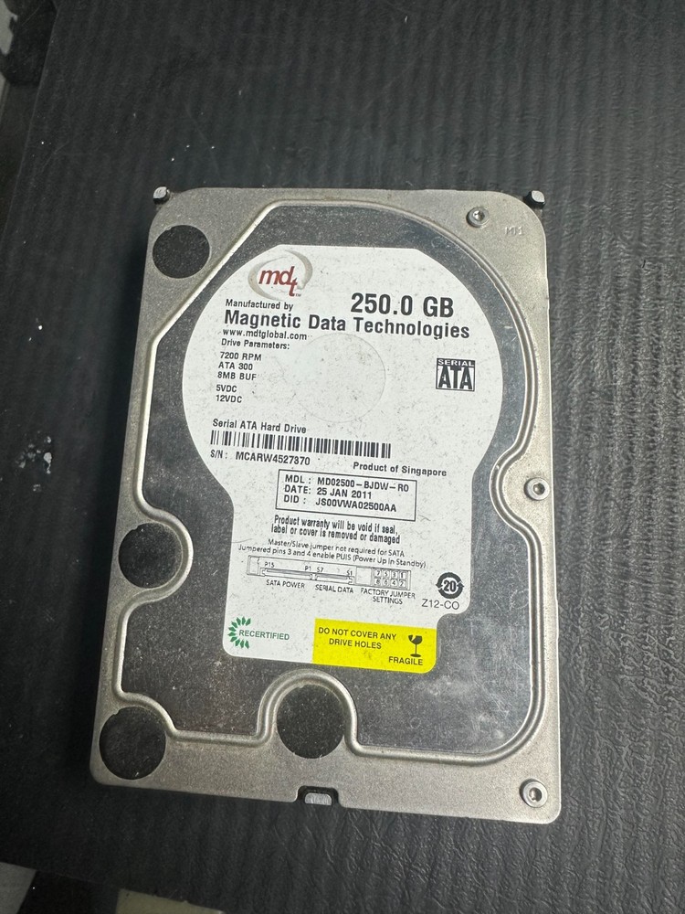 Magnetic Data Technologies 250GB Hard Drive
