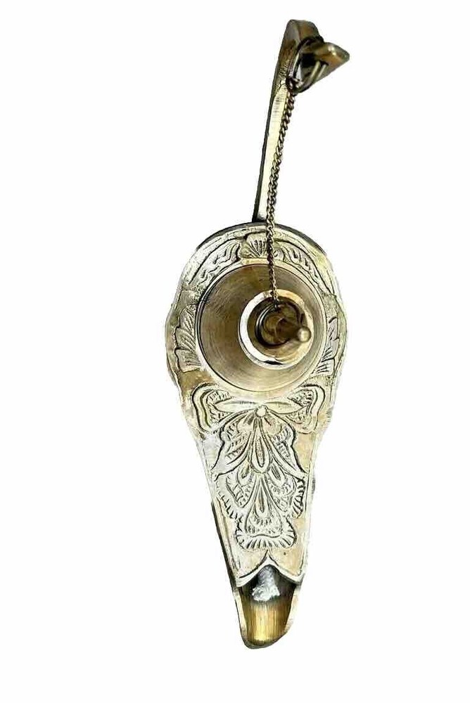 SOLID BRASS COLLECTABLE LARGE HEAVY GENIE LAMP WITH WICK INSIDE