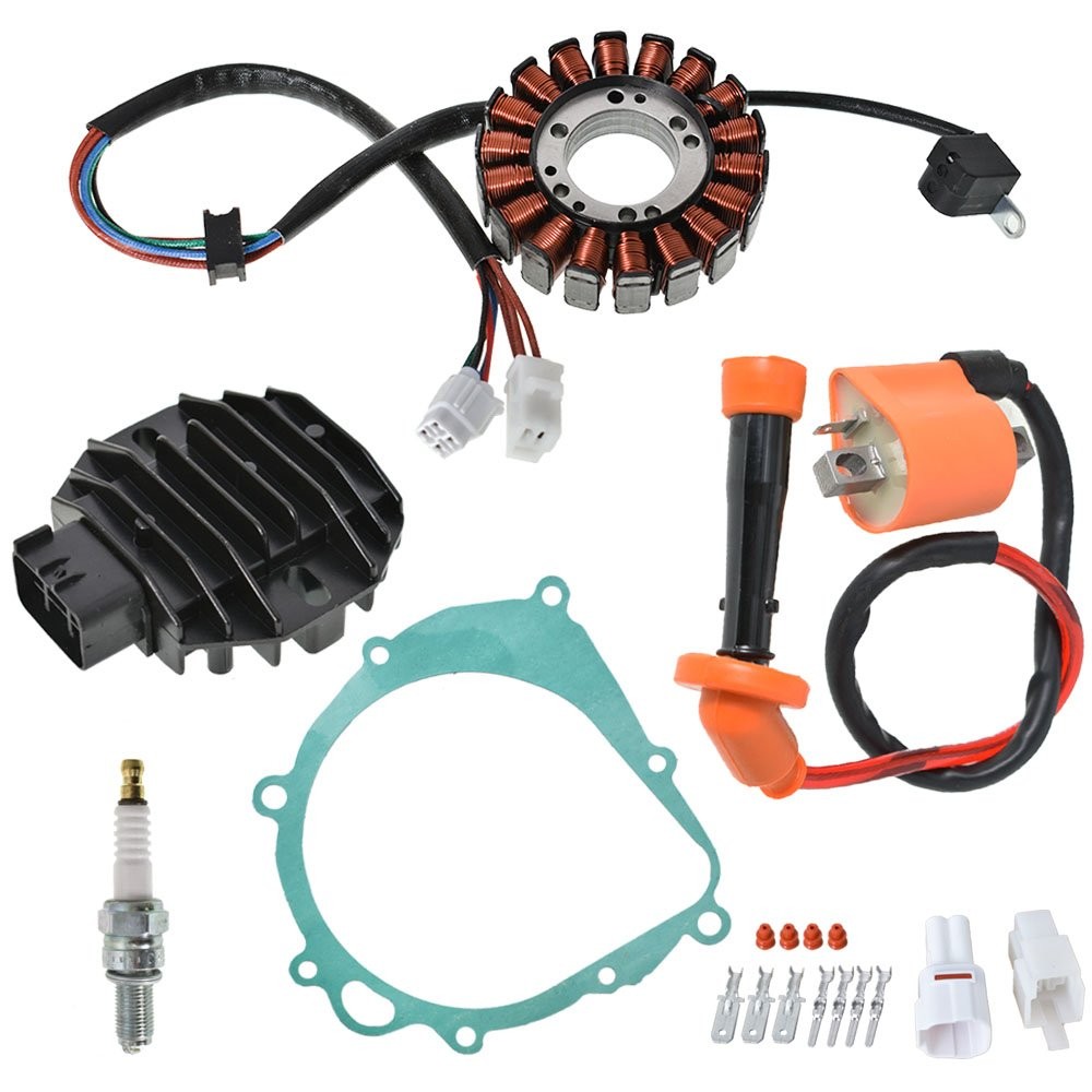 For Suzuki LTZ400 LT-Z400 Spark Plug Regulator Rectifier & Stator  Ignition Coil