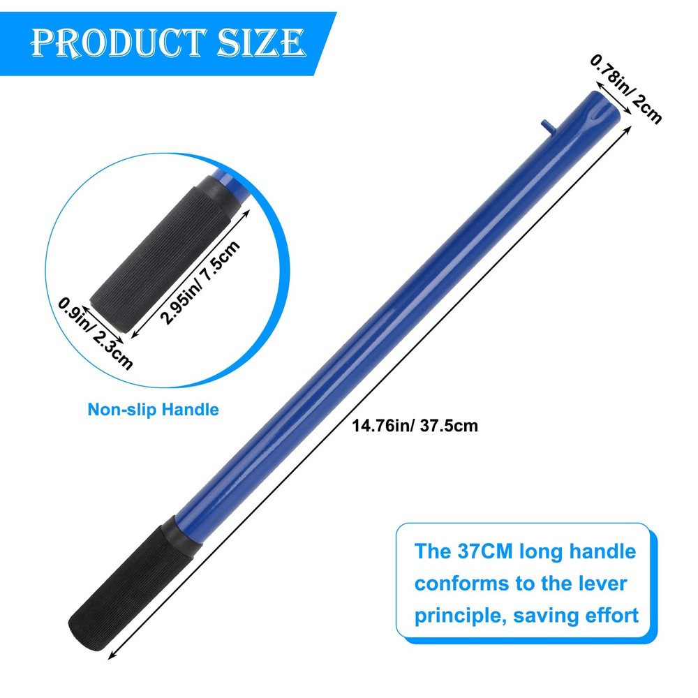 Anglekai Horizontal Hydraulic Jack Handle Replacement, 15in, Blue