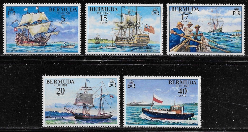 Bermuda Scott #'s 355 - 359 MH