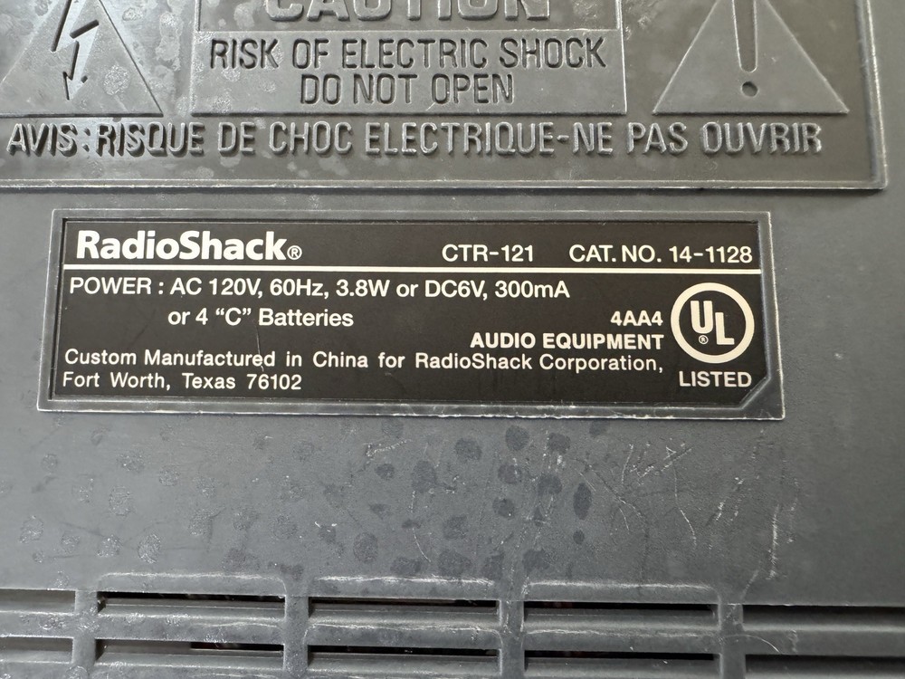 Radio Shack CTR-121 Desktop Cassette Voice Recorder Tested SHIPS SAME DAY