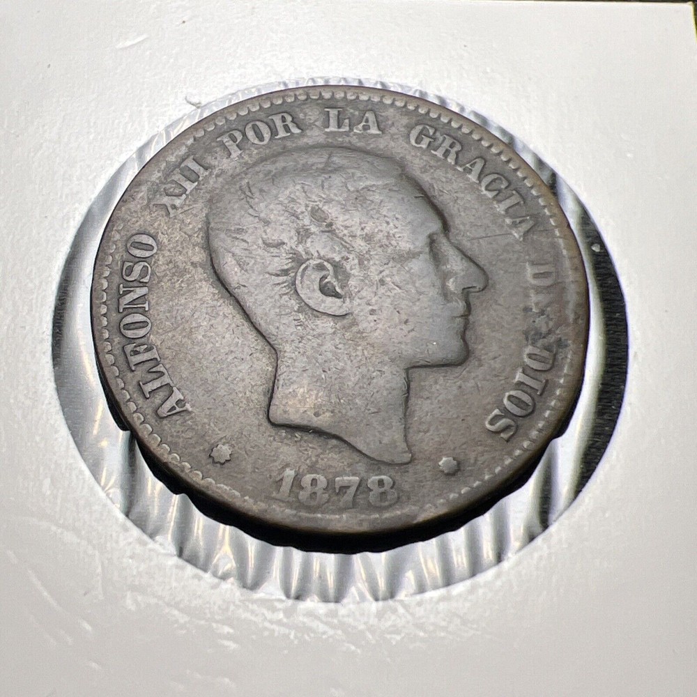 1878 Spain 10 Centimos X2038