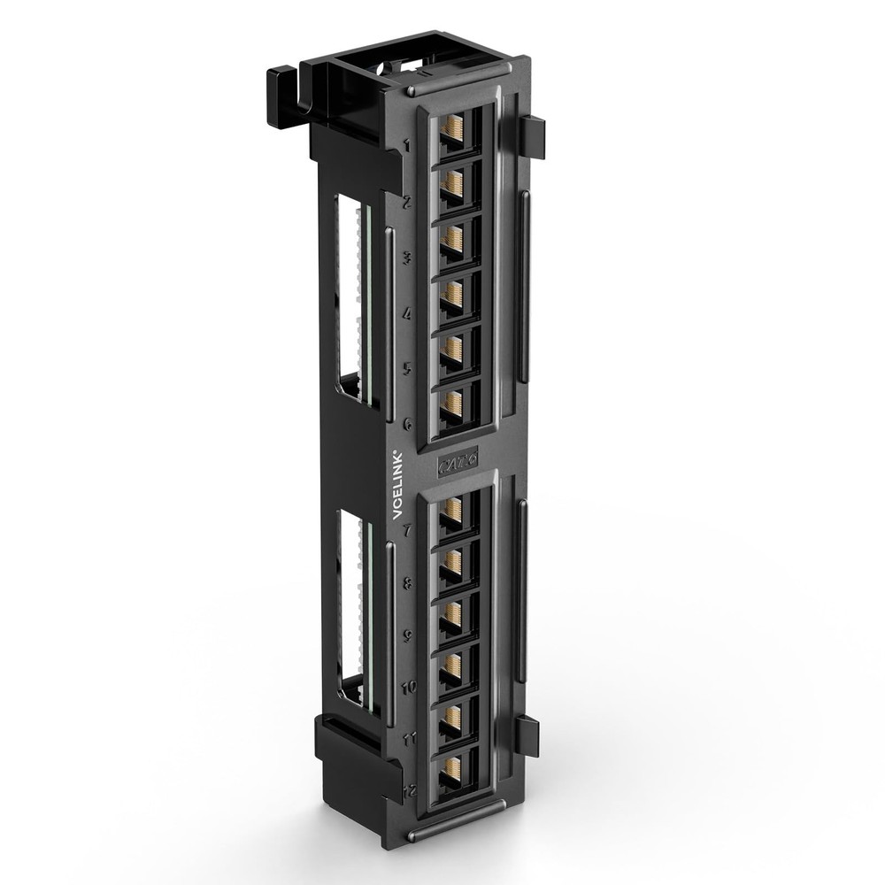 12-Port Cat6 Patch Panel 1000 Mbps for Home and Office Network Panel UTP with...