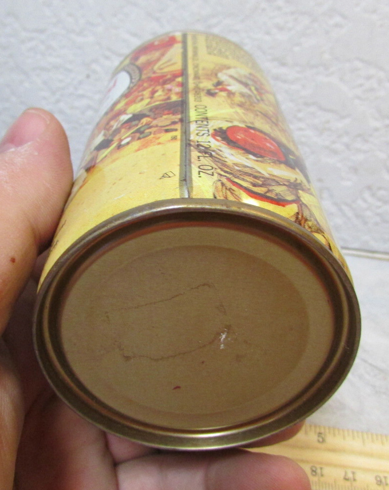 Hudepohl 1975 Reds 12 oz empty pull tab style top tin beer can, great colors