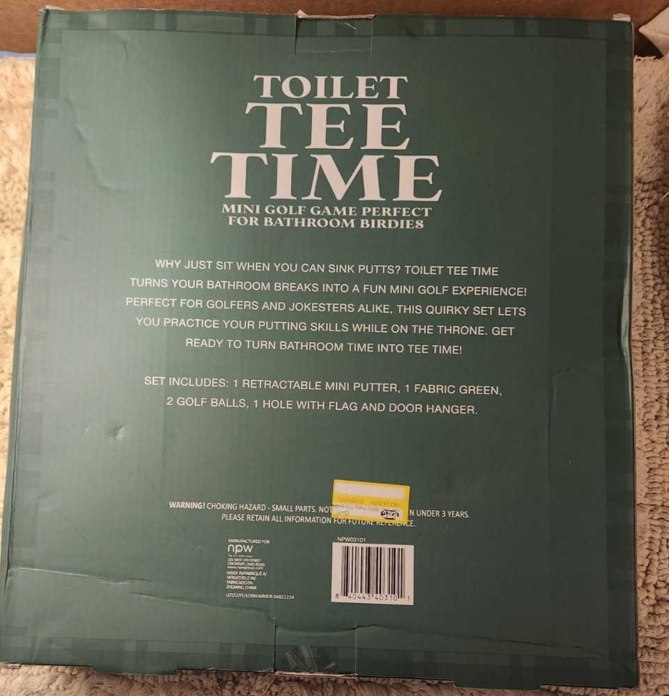 Toilet Tee Time Golf set