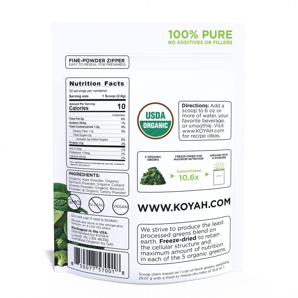 Organic Greens Blend Powder
