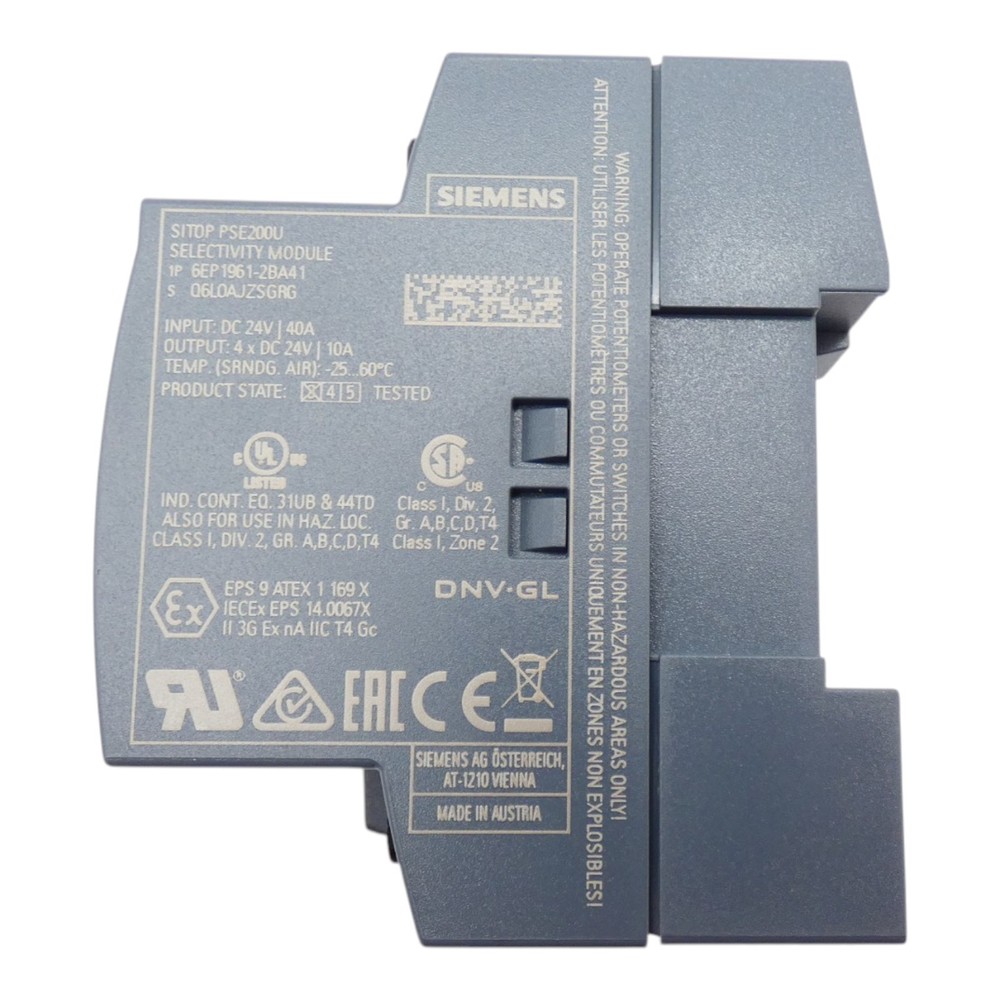 Siemens SITOP PSE200U 6EP1961-2BA41 E:03 Selectivity Module -Unused/Original Packaging-