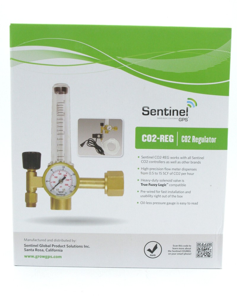 Sentinel GPS CO2 Regulator System, High Precision Flow Meter, Solenoid Valve