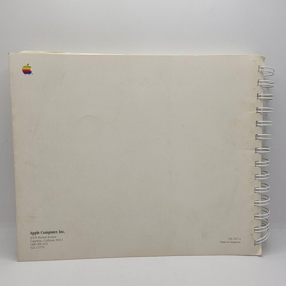 Vintage 1991 Macintosh LC User's Guide Spiral Bound Desktop Mac Computer