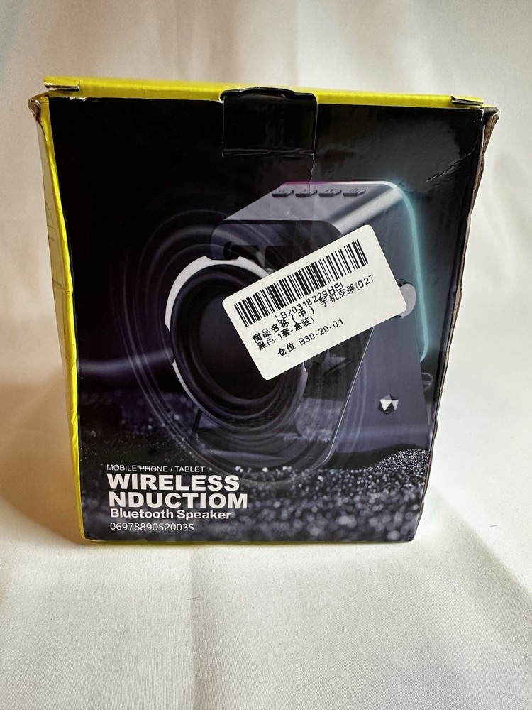 Wireless Induction Bluetooth Speaker Stand - Black.