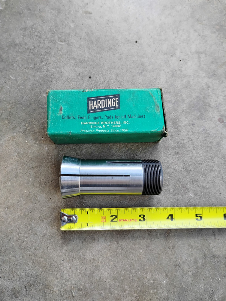 Hardinge 5C Collet 5/8” Square With Internal & External Threads