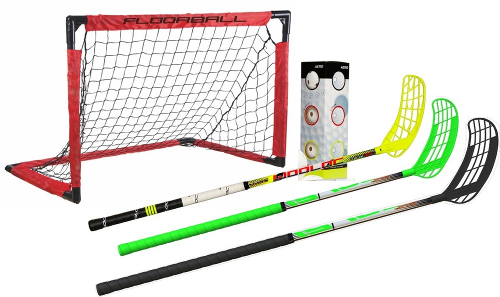 3-Stick Home Floorball Set (Wooloc)