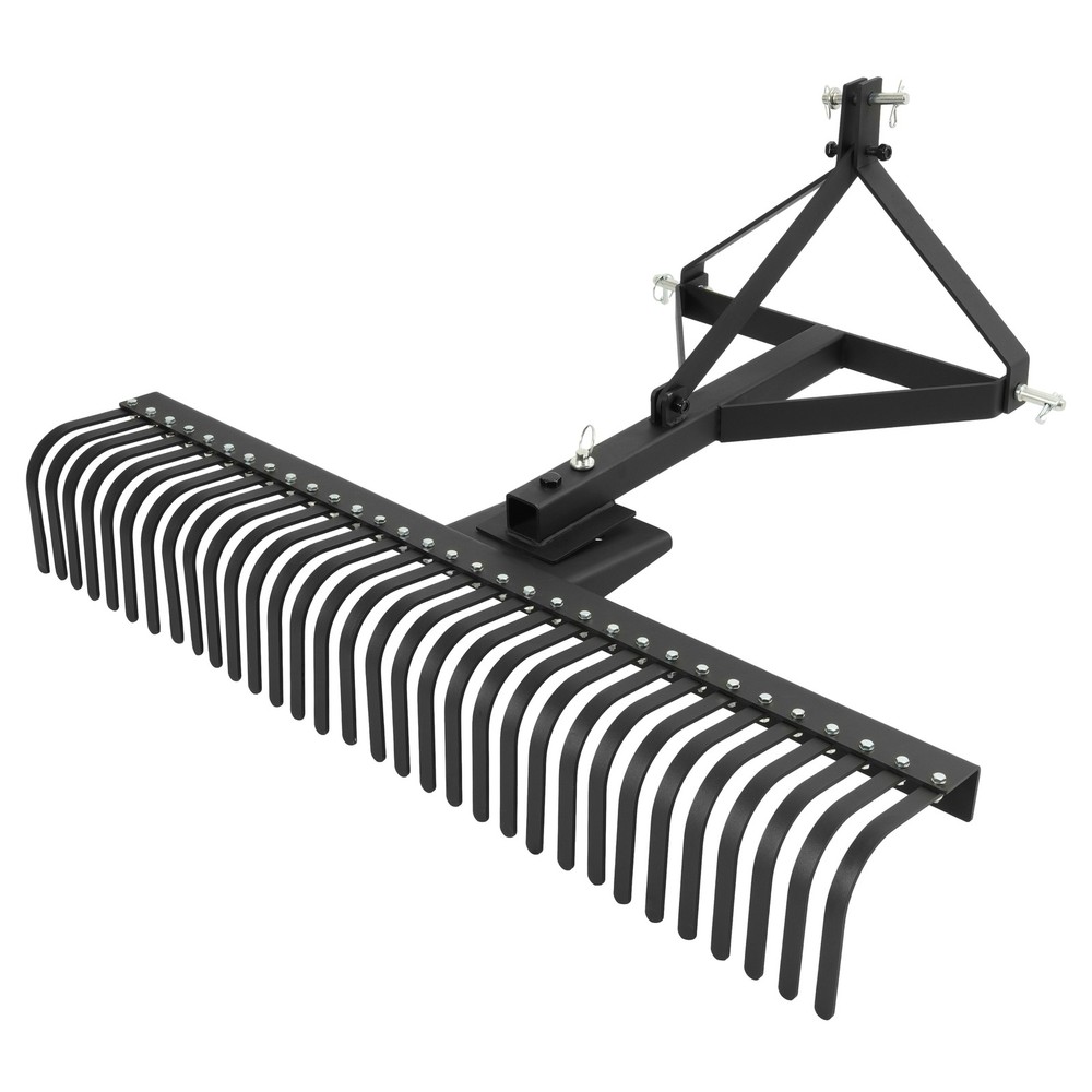 3 Point 60" Landscape Rake For Cat 1 Tractor Hookup Compact Tractors Loader